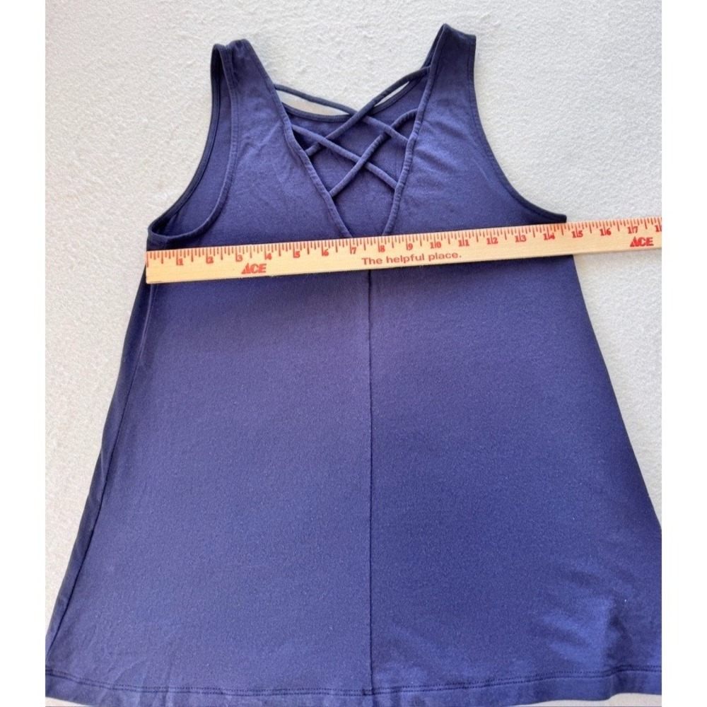 Lilly Pulitzer KRISTEN TOP Lapis Navy Blue XS Tank Cris Cross Summer Travel Sun - Picture 7 of 12